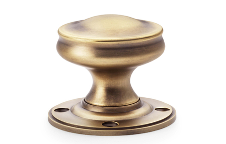 Added Alexander & Wilks Harris Door Knob - Antique Brass To Basket