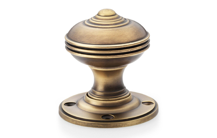 View Alexander & Wilks Romeo Mortice Knob - Antique Brass offered by HiF Kitchens