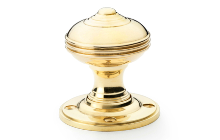 View Alexander & Wilks Romeo Mortice Knob - Unlacquered Brass offered by HiF Kitchens