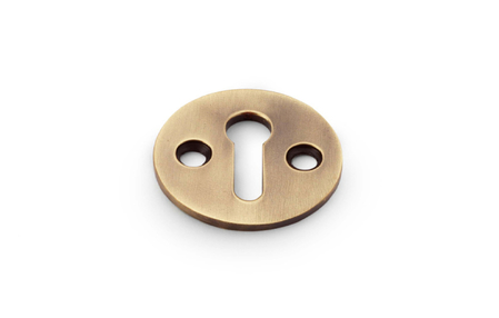 View Alexander & Wilks Standard Profile Round Escutcheon - Antique Brass offered by HiF Kitchens