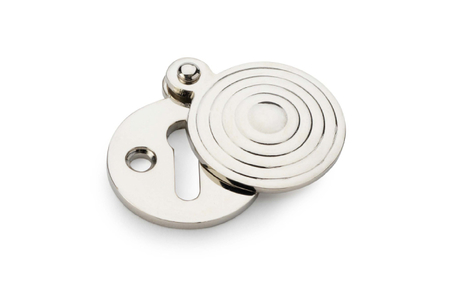 Added Alexander & Wilks Standard Key Profile Round Escutcheon with Christoph Design Cover - Polished Nickel To Basket