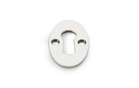 Added Alexander & Wilks Standard Key Profile Ellipse Escutcheon - Polished Nickel To Basket