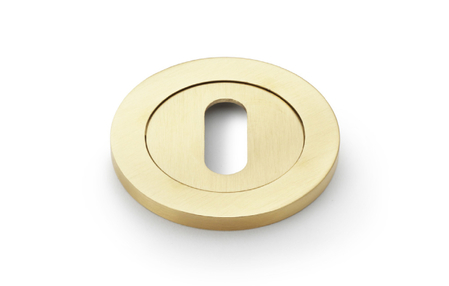 Added Alexander & Wilks Concealed Fix Escutcheon Standard Profile - Satin Brass PVD To Basket