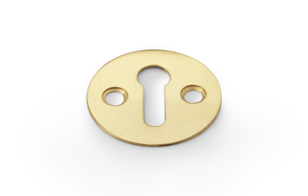 View Alexander & Wilks Victorian Standard Profile Escutcheon - Satin Brass offered by HiF Kitchens