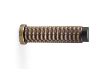 View Alexander & Wilks Brunel Knurled Door Stop - Antique Brass offered by HiF Kitchens