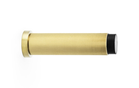 View Alexander & Wilks Reeded Projection Door Stop - Satin Brass PVD offered by HiF Kitchens