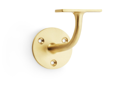 View Alexander & Wilks Architectural Handrail Bracket - Satin Brass offered by HiF Kitchens