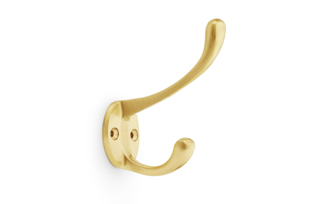 View Alexander & Wilks Victorian Hat and Coat Hook - Satin Brass offered by HiF Kitchens