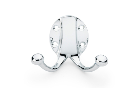 View Alexander & Wilks Traditional Double Robe Hook - Polished Chrome offered by HiF Kitchens