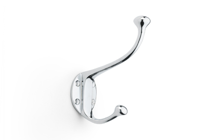 View Alexander & Wilks Traditional Hat and Coat Hook - Polished Chrome offered by HiF Kitchens