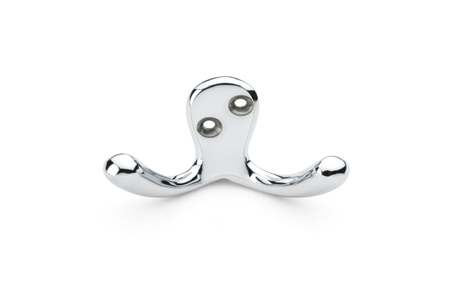 View Alexander & Wilks Victorian Double Robe Hook - Polished Chrome offered by HiF Kitchens