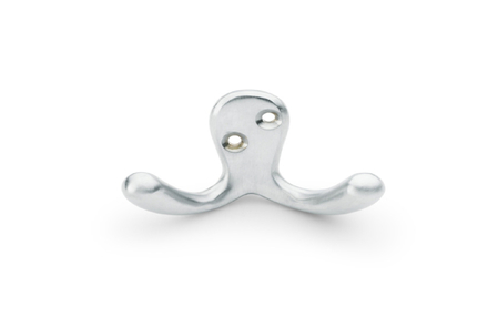 View Alexander & Wilks Victorian Double Robe Hook - Satin Chrome offered by HiF Kitchens