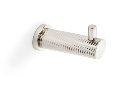 Added Alexander & Wilks Brunel Knurled Coat Hook - Polished Nickel PVD To Basket