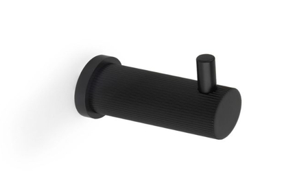 View ALEXANDER & WILKS BRUNEL REEDED COAT HOOK ON 25MM ROSE - Black offered by HiF Kitchens