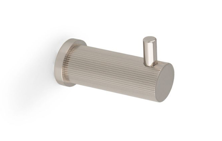 View ALEXANDER & WILKS BRUNEL REEDED COAT HOOK ON 25MM ROSE - Polished Nickel PVD offered by HiF Kitchens