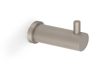 View ALEXANDER & WILKS BRUNEL REEDED COAT HOOK ON 25MM ROSE - Satin Nickel offered by HiF Kitchens