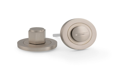 View Hex Thumbturn and Release - Satin Nickel offered by HiF Kitchens