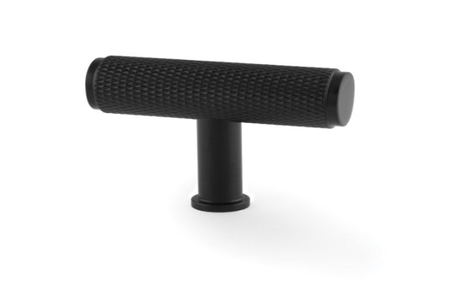 Added Alexander & Wilks Crispin Knurled T-bar Cupboard Knob - Black To Basket