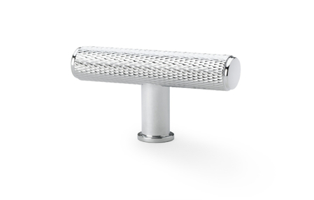 Added Alexander & Wilks Crispin Knurled T-bar Cupboard Knob - Polished Chrome To Basket