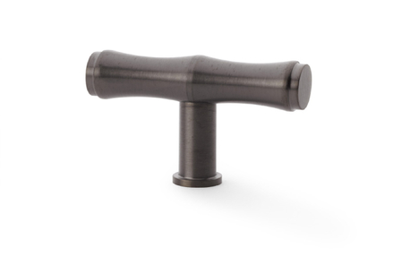 View Alexander & Wilks Crispin Bamboo T-bar Cupboard Knob - Dark Bronze PVD offered by HiF Kitchens