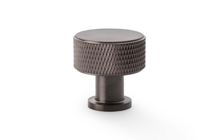 Added Alexander & Wilks Lucia Knurled Cupboard Knob - Dark Bronze PVD - 29mm To Basket