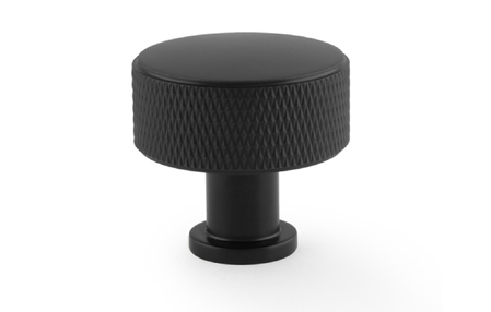 View Alexander & Wilks Lucia Knurled Cupboard Knob - Black - 35mm offered by HiF Kitchens