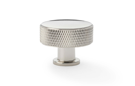 Added Alexander & Wilks Lucia Knurled Cupboard Knob - Polished Nickel - 35mm To Basket