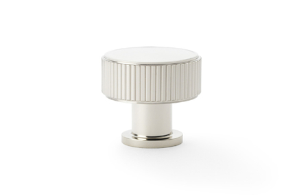 View Alexander & Wilks Lucia Reeded Cupboard Knob - Polished Nickel- 29mm offered by HiF Kitchens