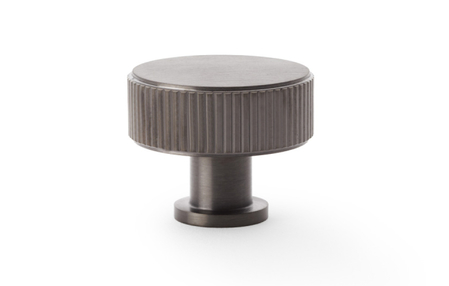 View Alexander & Wilks Lucia Reeded Cupboard Knob - Dark Bronze PVD - 35mm offered by HiF Kitchens