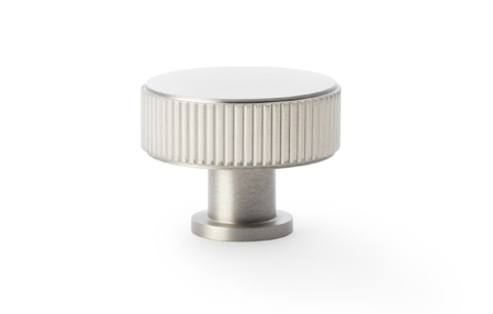 Added Alexander & Wilks Lucia Reeded Cupboard Knob - Satin Nickel - 35mm To Basket