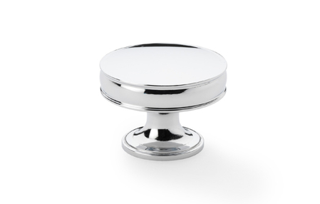 View Alexander & Wilks Lynd Cupboard Knob - Polished Chrome - 38mm offered by HiF Kitchens