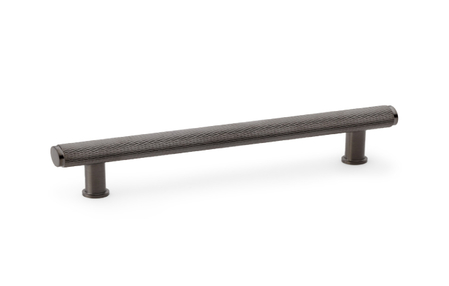 View Alexander & Wilks Crispin Knurled T-bar Cupboard Pull Handle - Dark Bronze PVD - Centres 128mm offered by HiF Kitchens