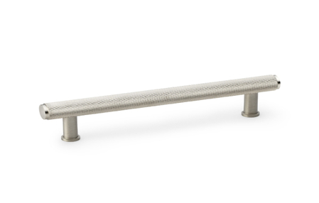 View Alexander & Wilks Crispin Knurled T-bar Cupboard Pull Handle - Satin Nickel - Centres 128mm offered by HiF Kitchens