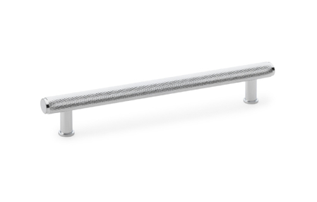 View Alexander & Wilks Crispin Knurled T-bar Cupboard Pull Handle - Polished Chrome - Centres 160mm offered by HiF Kitchens