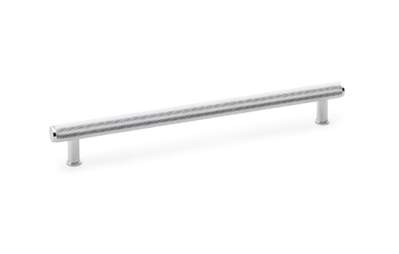 View Alexander & Wilks Crispin Knurled T-bar Cupboard Pull Handle - Polished Chrome - Centres 224mm offered by HiF Kitchens