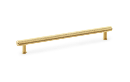 View Alexander & Wilks Crispin Knurled T-bar Cupboard Pull Handle - Satin Brass PVD - Centres 224mm offered by HiF Kitchens