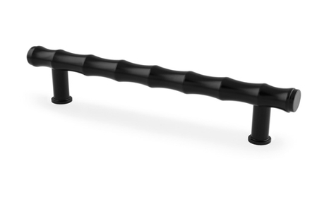 View Alexander & Wilks Crispin Bamboo T-bar Cupboard Pull Handle - Black - 128mm Centres offered by HiF Kitchens