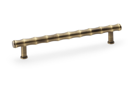 View Alexander & Wilks Crispin Bamboo T-bar Cupboard Pull Handle - Antique Brass offered by HiF Kitchens