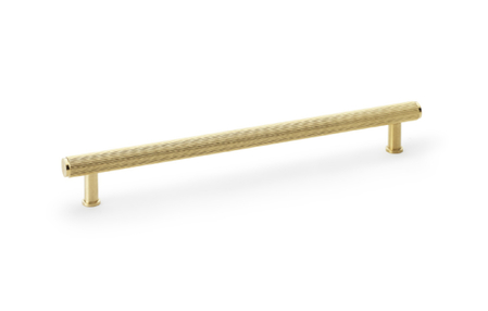 View Alexander & Wilks Crispin Reeded T-bar Cupboard Pull Handle - Satin Brass PVD - 224mm offered by HiF Kitchens