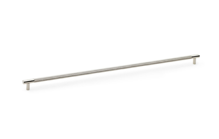 View Alexander & Wilks Brunel Knurled T-Bar Cupboard Handle - Polished Nickel - Centres 448mm offered by HiF Kitchens