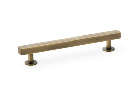 View Alexander & Wilks Square T-Bar Cabinet Pull Handle - Antique Brass - Centres 128mm offered by HiF Kitchens