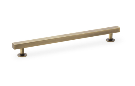 View Alexander & Wilks Square T-Bar Cabinet Pull Handle - Antique Brass - Centres 192mm offered by HiF Kitchens