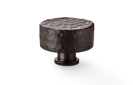 View Alexander & Wilks Leila Hammered Cupboard Knob - Dark Bronze - 35mm offered by HiF Kitchens