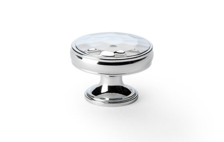 View Alexander & Wilks Lynd Hammered Cupboard Knob - Polished Chrome - 32mm offered by HiF Kitchens