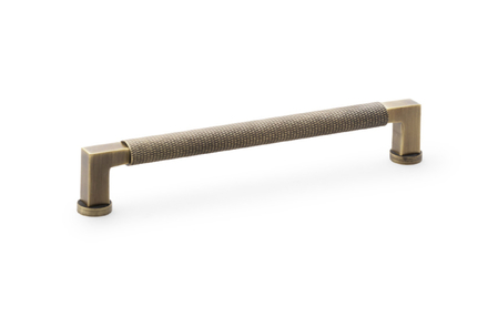 View Alexander & Wilks Camille Knurled Cabinet Pull Handle - Antique Brass offered by HiF Kitchens