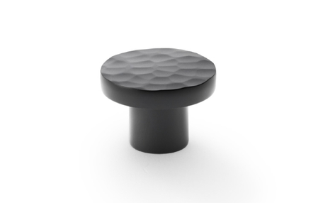 Added Alexander & Wilks Hanover Hammered Cupboard Knob - Black - 30mm To Basket