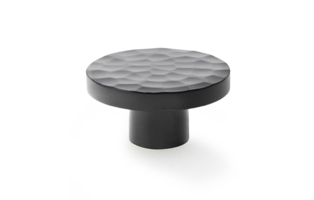 View Alexander & Wilks Hanover Hammered Cupboard Knob - Black - 38mm offered by HiF Kitchens