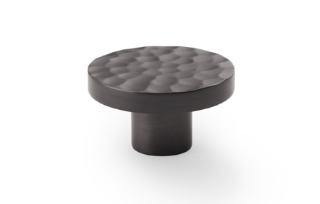 View Alexander & Wilks Hanover Hammered Cupboard Knob - Dark Bronze - 38mm offered by HiF Kitchens