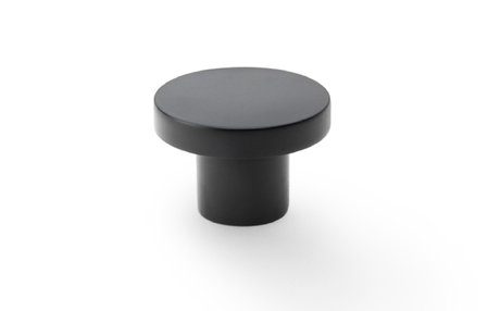 View Alexander & Wilks Hanover Plain Cupboard Knob - Black - Knob 30mm offered by HiF Kitchens