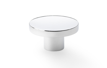 View Alexander & Wilks Hanover Plain Cupboard Knob - Polished Chrome - Knob 38mm offered by HiF Kitchens